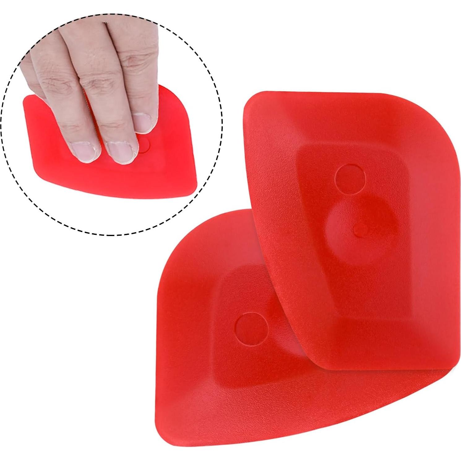 Juego de 3 Raspadores de Sartén de Plástico WLLHYF - Rojo