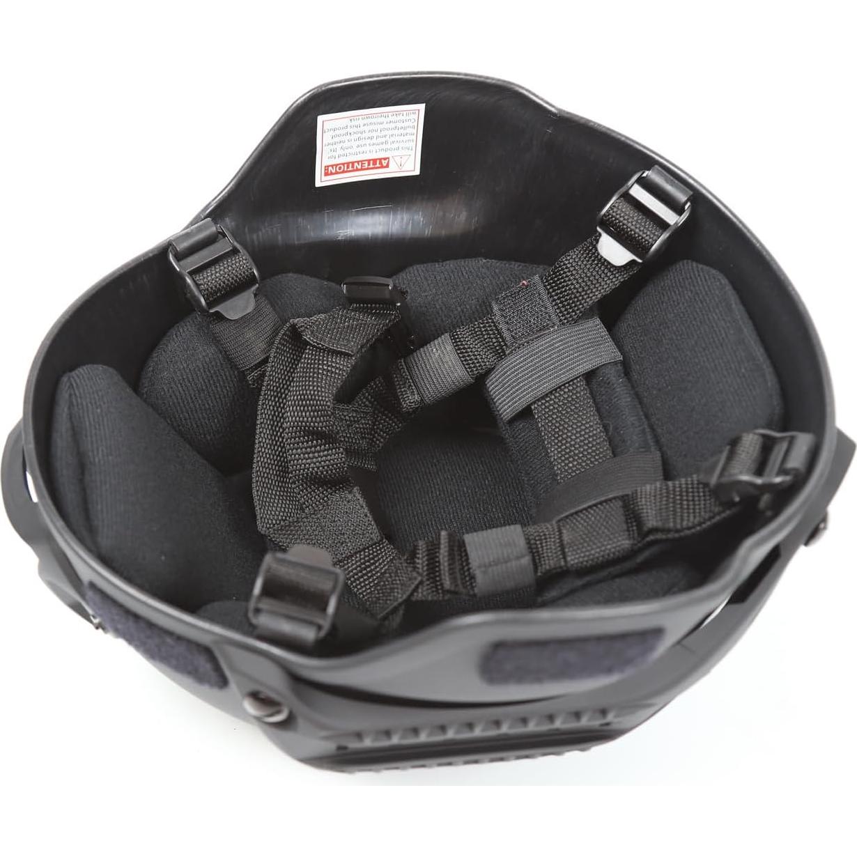 Casco Tactical Airsoft TJL MICH 2000 Negro con Almohadilla