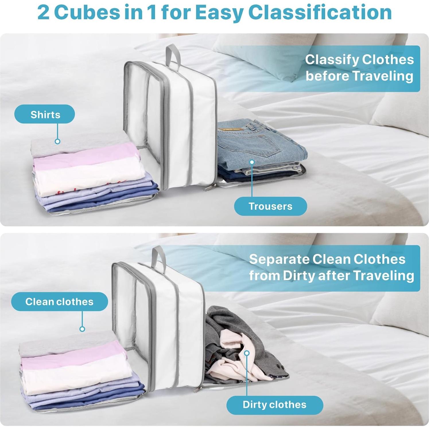 Cubo de Compresión Doble Cara Cambond 39x29x15cm para Viajes