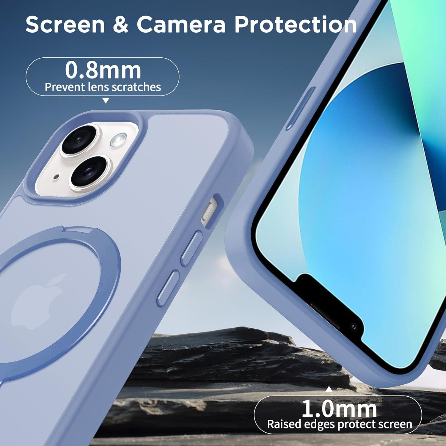 Funda Magnética CACOE para iPhone 13/14 6.1" Azul con Soporte 360°