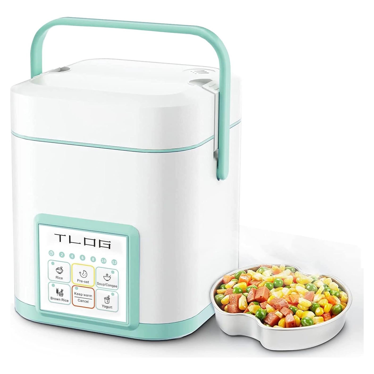 Cocedor de Arroz TLOG Mini 2.5 Tazas Cerámico Portátil