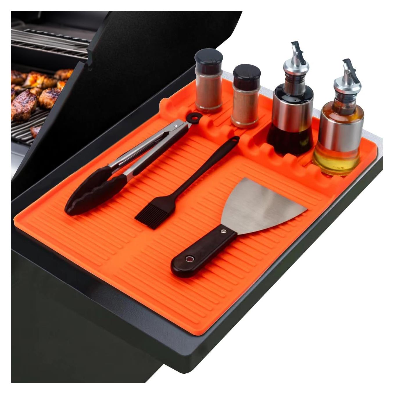 Alfombrilla de Silicona GOSALISU para Parrilla 42x28 cm Naranja