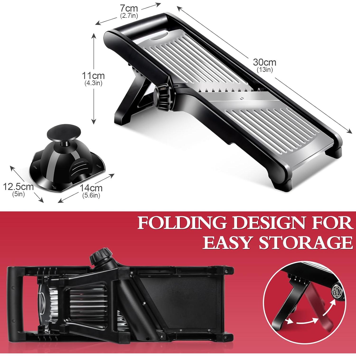 Cortador de Mandolina Ajustable Masthome con Guantes Resistentes