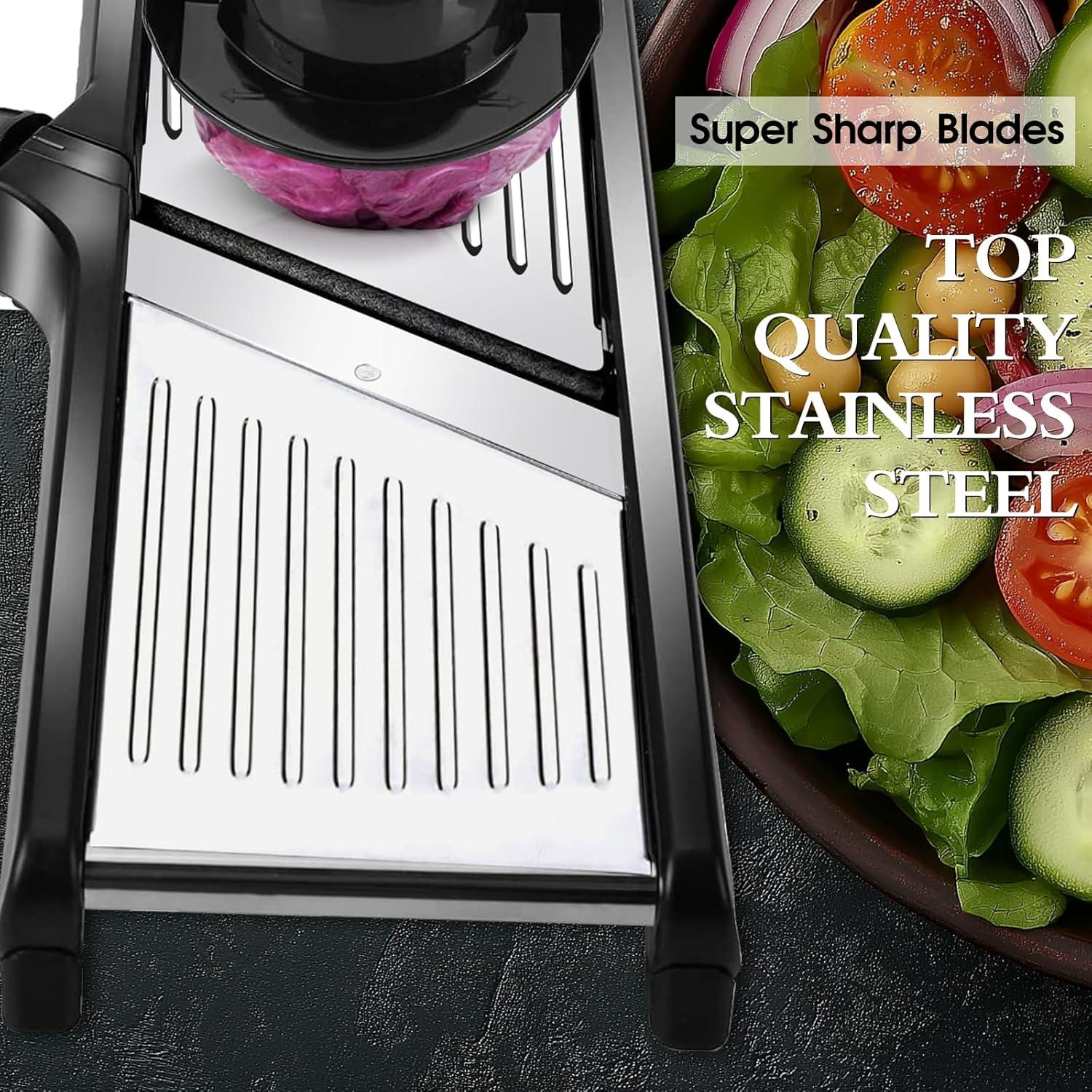 Cortador de Mandolina Ajustable Masthome con Guantes Resistentes