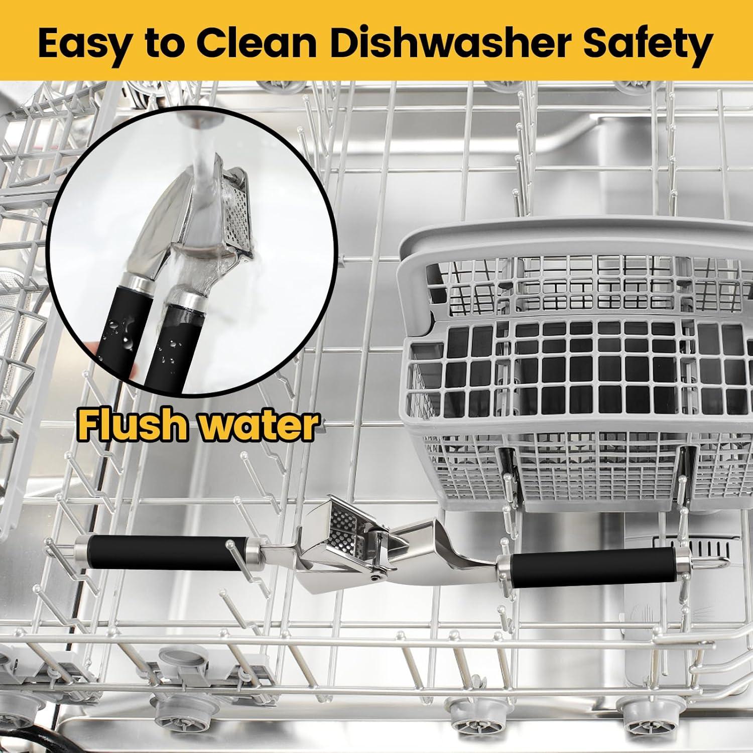 Prensa de Ajo BURLIHOME Acero Inoxidable 19.5 cm Negra