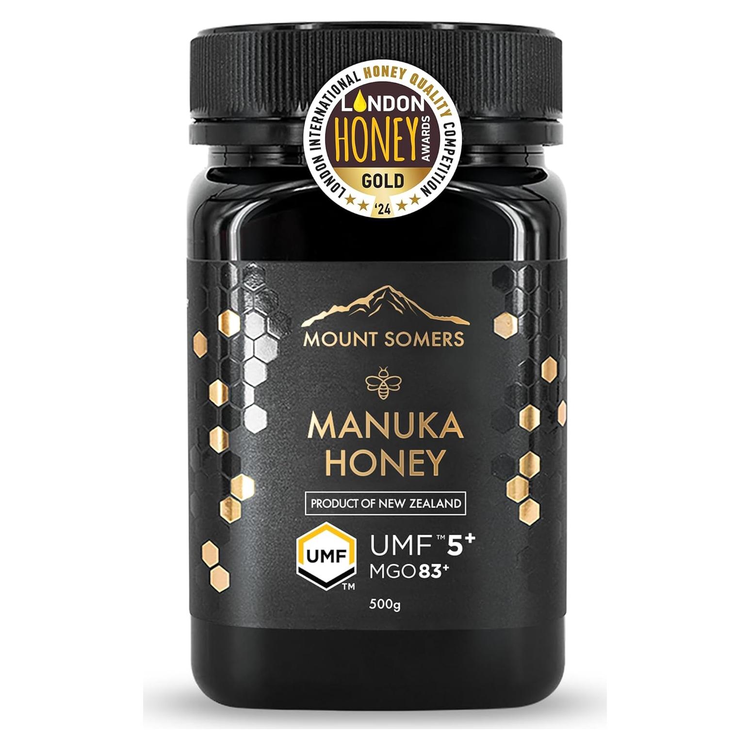 Miel de Manuka Cruda Mount Somers 500g UMF 5+ MGO 83+