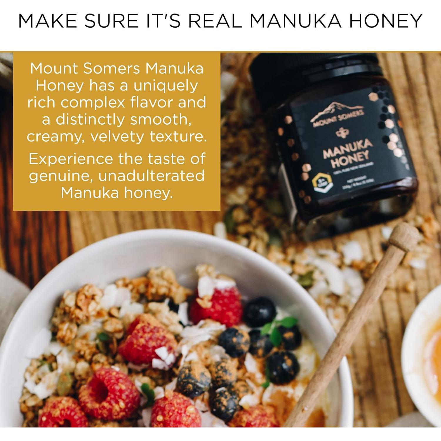Miel de Manuka Cruda Mount Somers 500g UMF 5+ MGO 83+