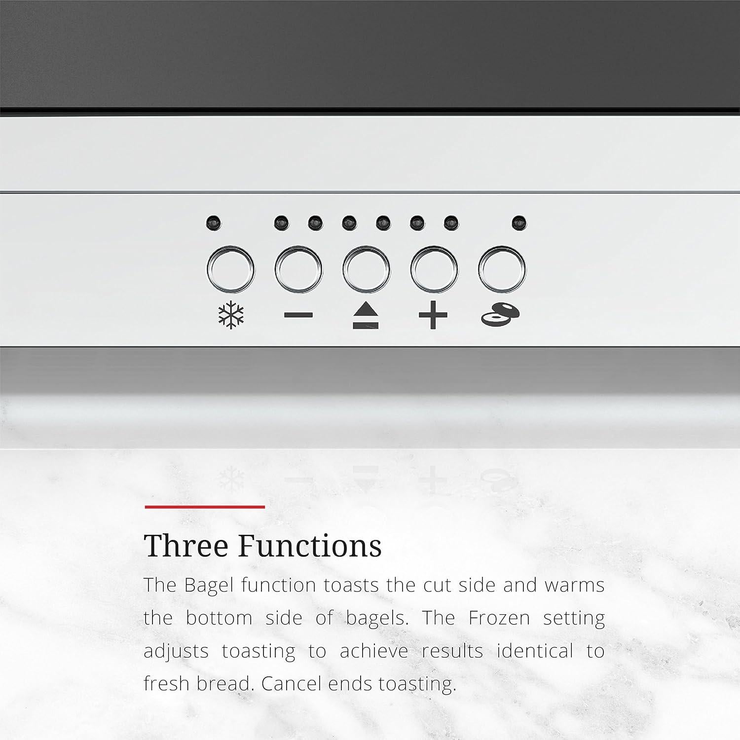 Russell Hobbs 2-Slice Glass Accent Long Toaster, Black & Stainless Steel, TRL9300BKR