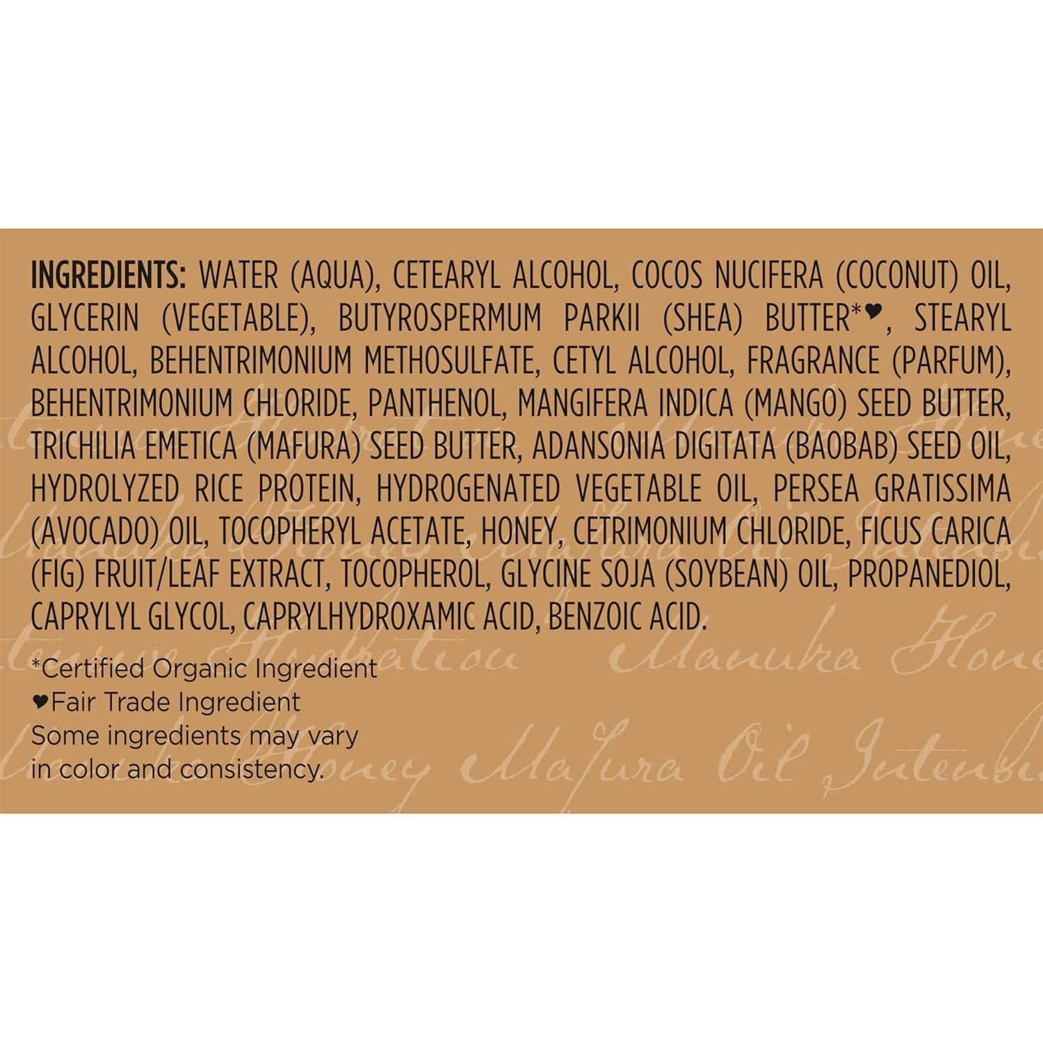 Mascarilla Capilar Hidratante SheaMoisture 326g Miel y Aceite de Mafura