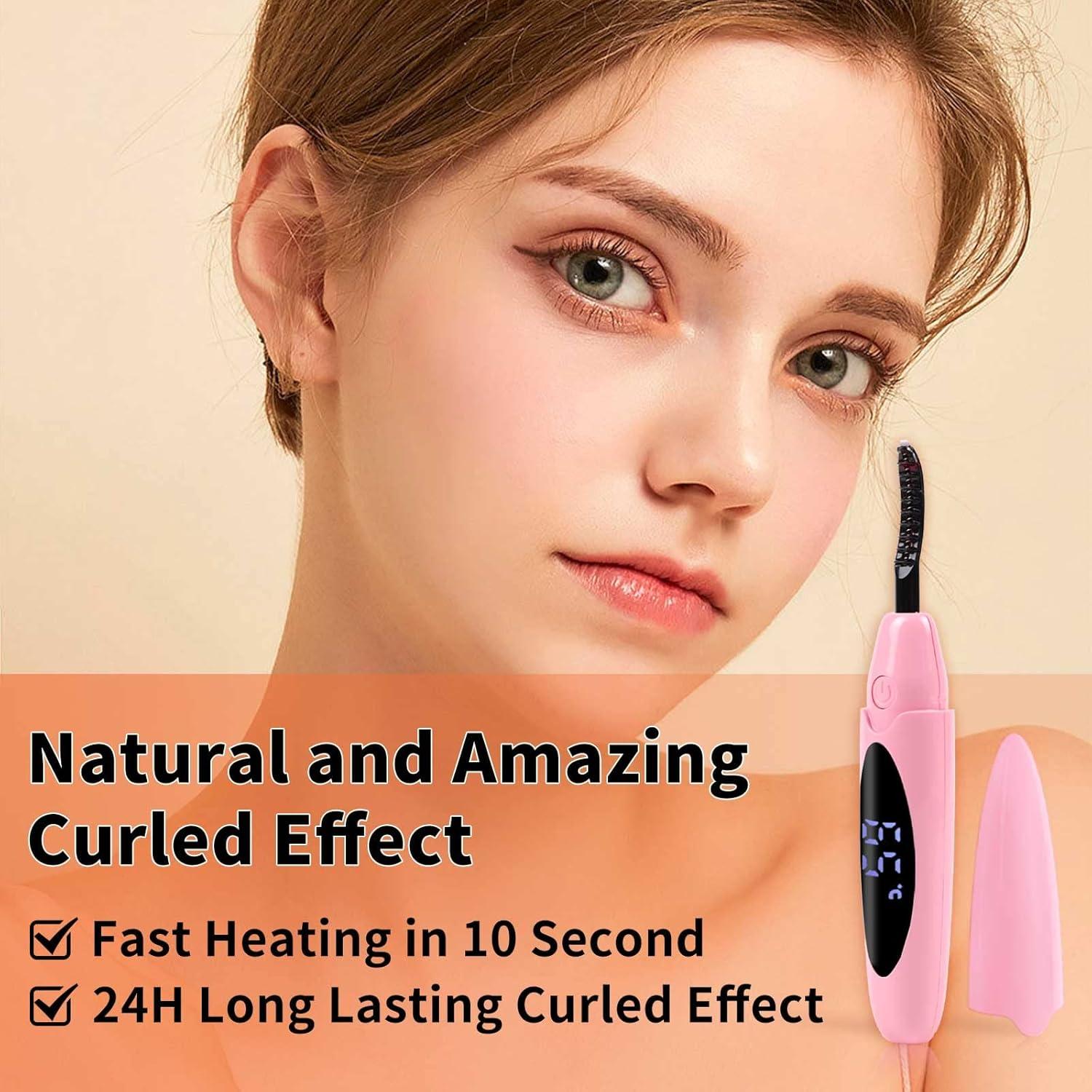 Rizador de Pestañas Eléctrico EYECURL Rosa Recargable