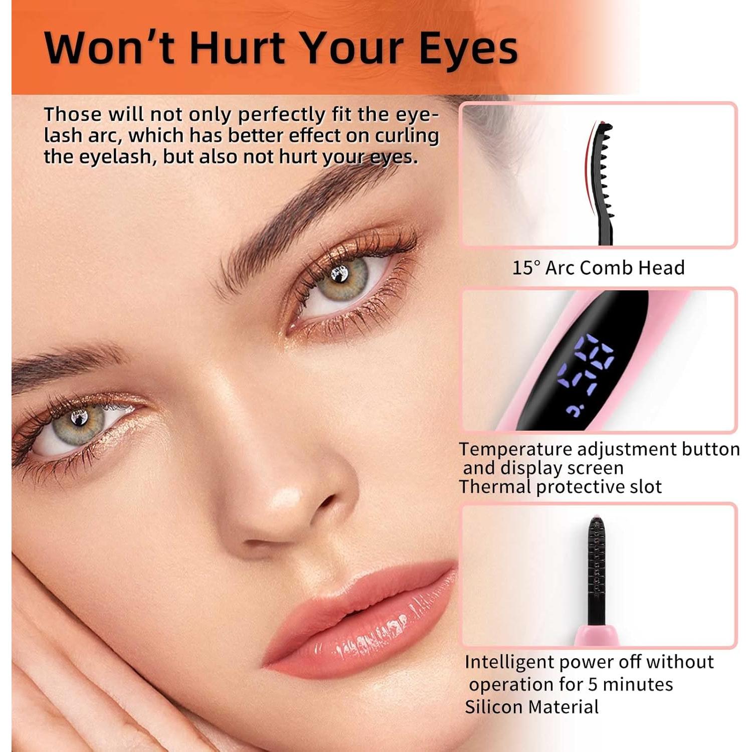 Rizador de Pestañas Eléctrico EYECURL Rosa Recargable