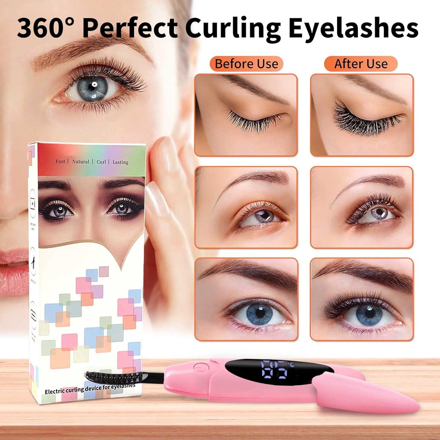 Rizador de Pestañas Eléctrico EYECURL Rosa Recargable