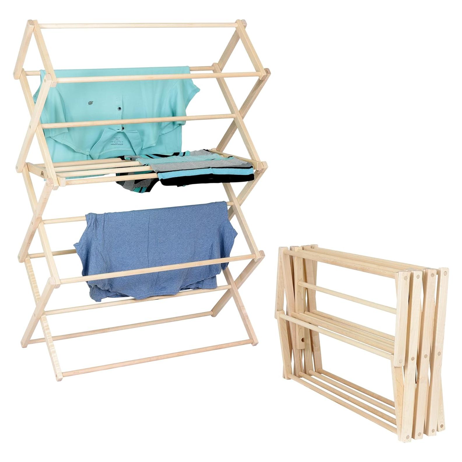 Estante para Secar Ropa Plegable Pennsylvania Woodworks 132x91 cm