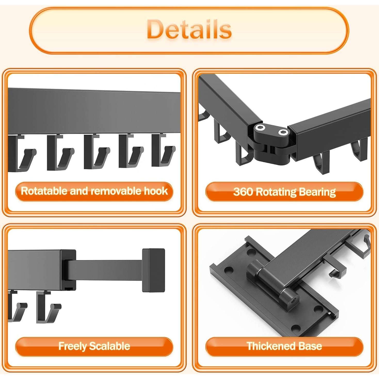 Estante Plegable para Secar Ropa HEILAIYI Montaje en Pared