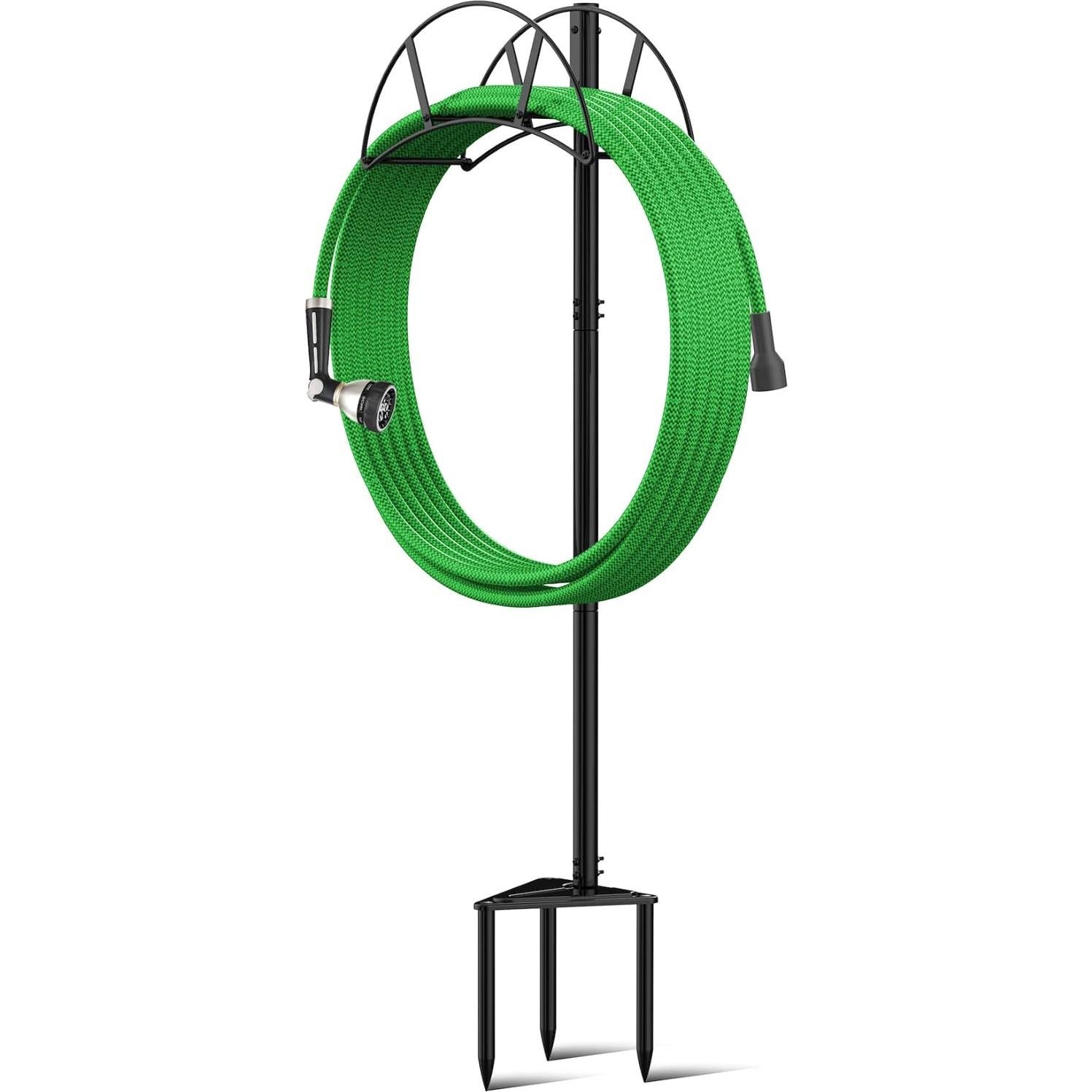 Soporte de Manguera de Jardín Meykwod, Metal Negro, 15.88 kg