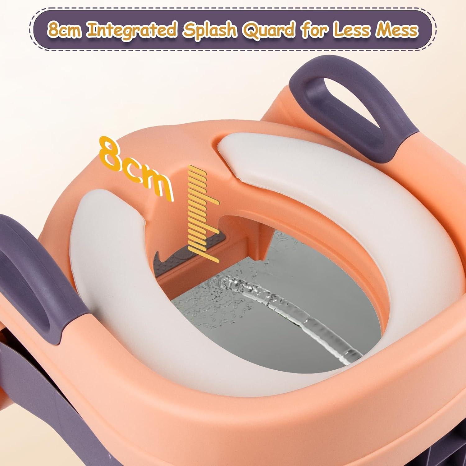 Asiento de Entrenamiento para Baño VIDUTC 3 en 1 Rosa