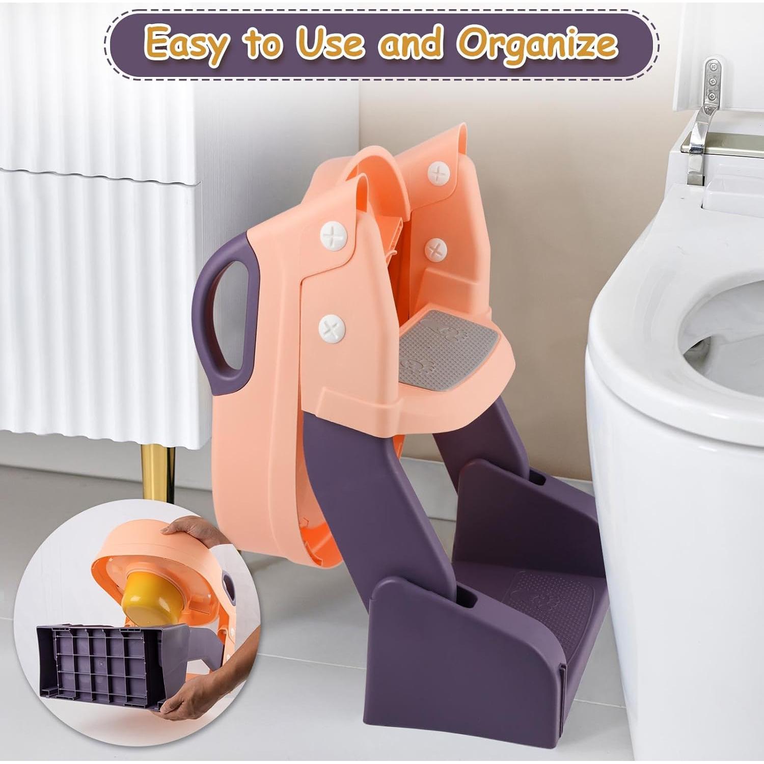 Asiento de Entrenamiento para Baño VIDUTC 3 en 1 Rosa