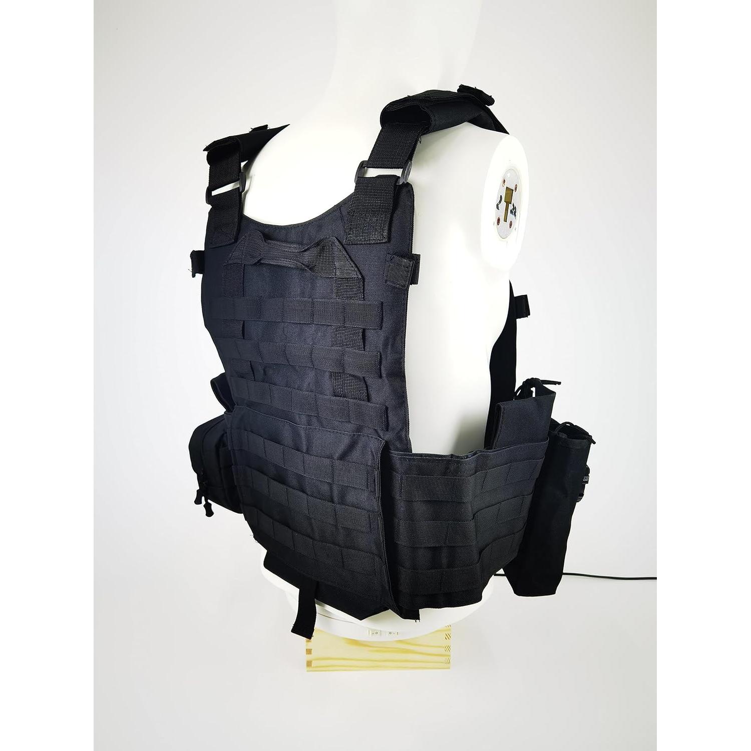 Chaleco Táctico Swat Airsoft Paintball Ajustable Negro