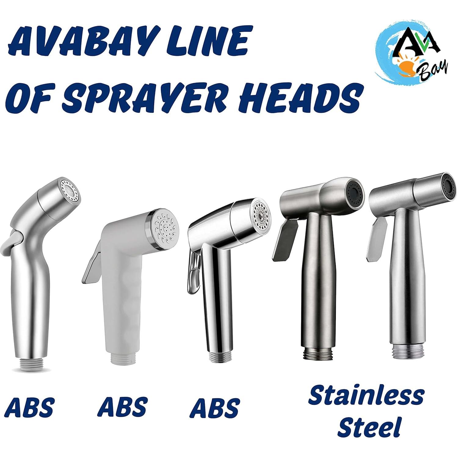 Cabezal de Rociador Dual AVAbay Cromado para Higiene y Limpieza