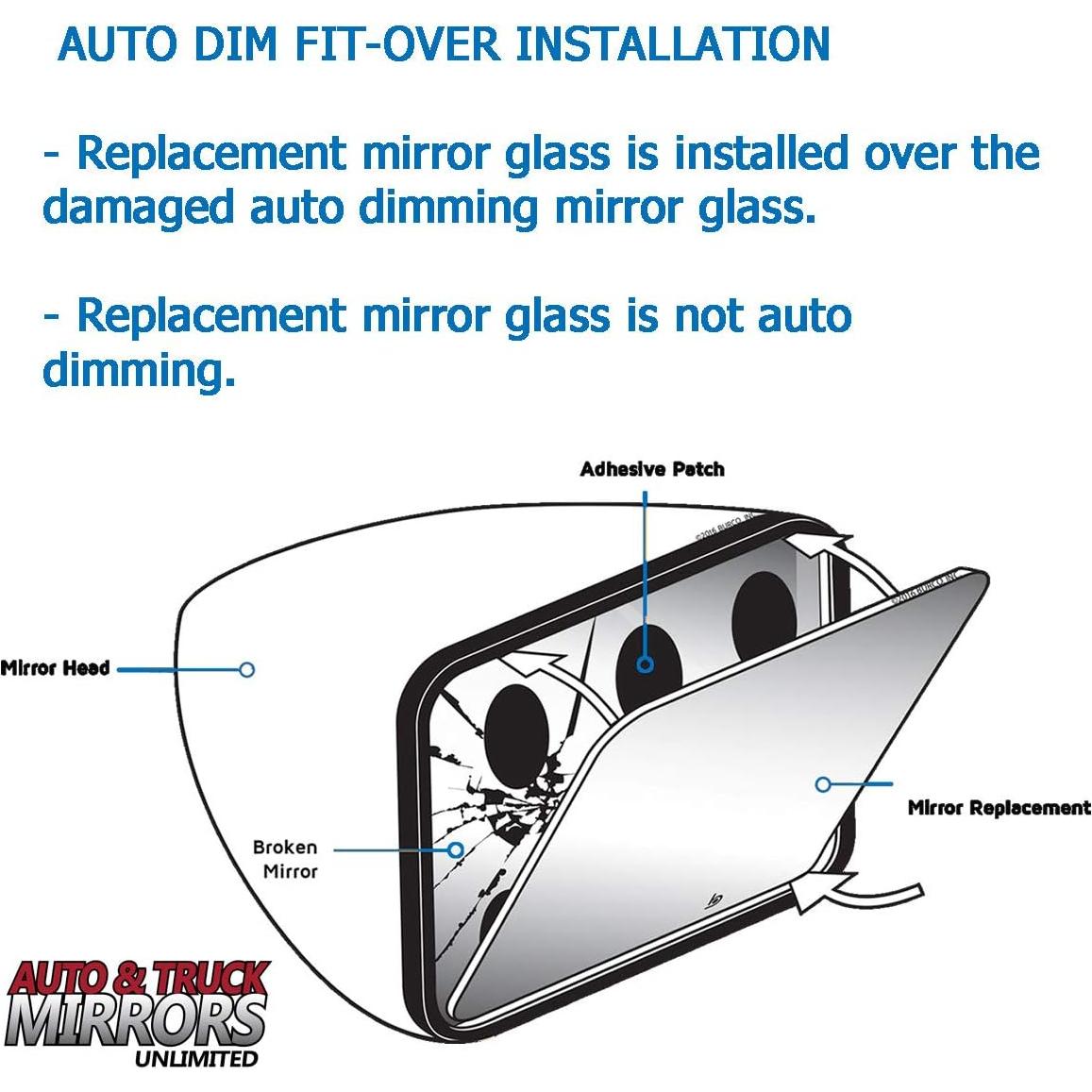 Cristal de Espejo Lado Pasajero Chrysler Pacifica 2017-2022