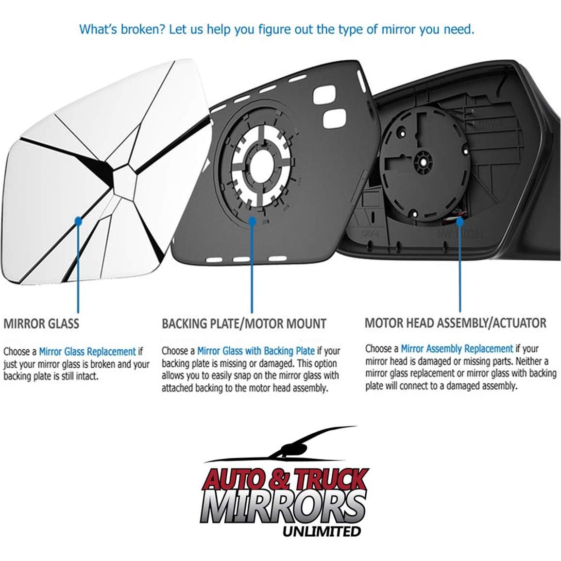 Cristal de Espejo Lado Pasajero Chrysler Pacifica 2017-2022