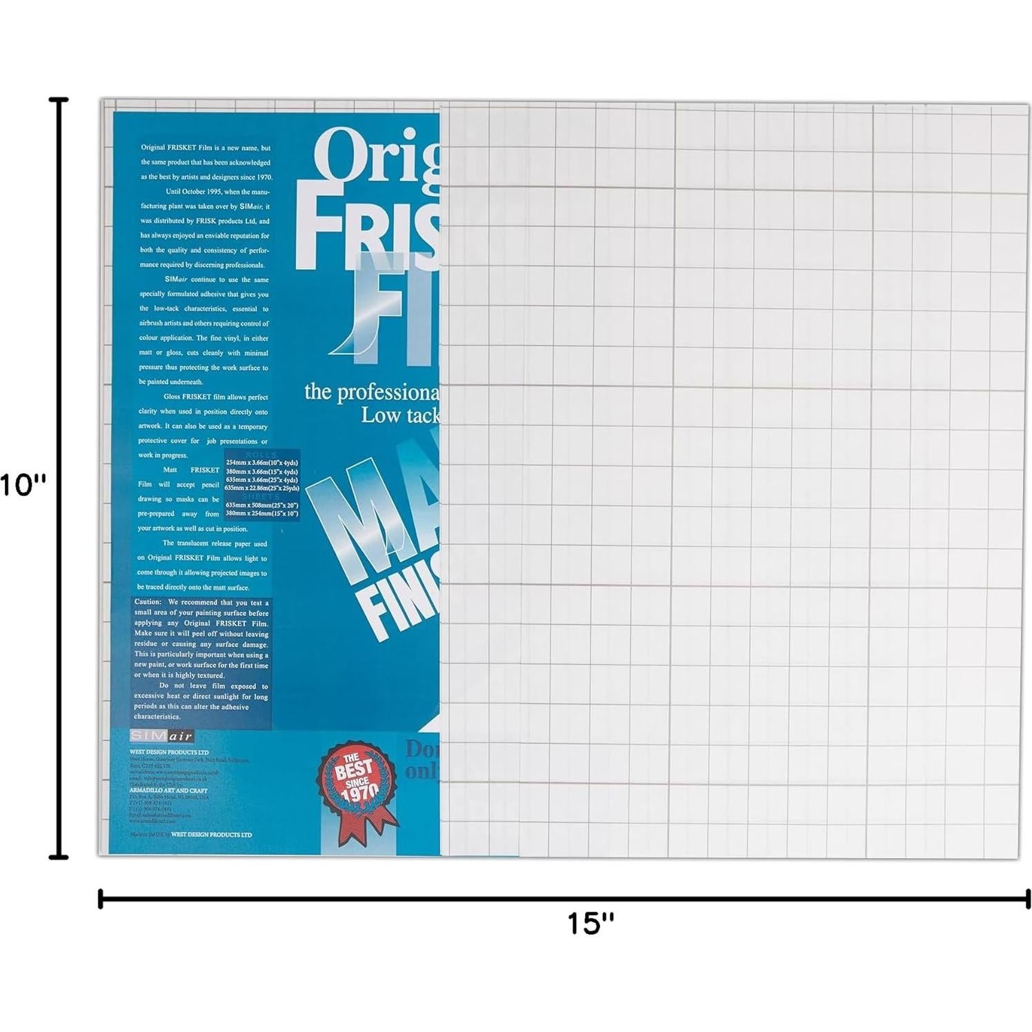 Película de Enmascarar Mate Armadillo 38x25cm Paquete de 8