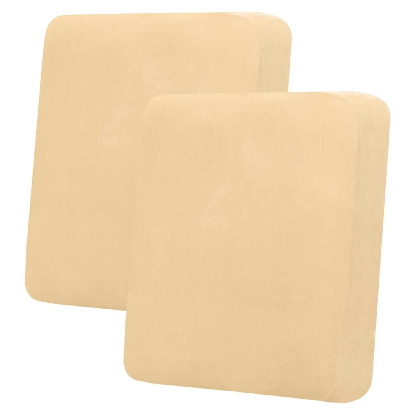 Fundas de Cojín de Terciopelo Hyha 2PC Beige Lavables