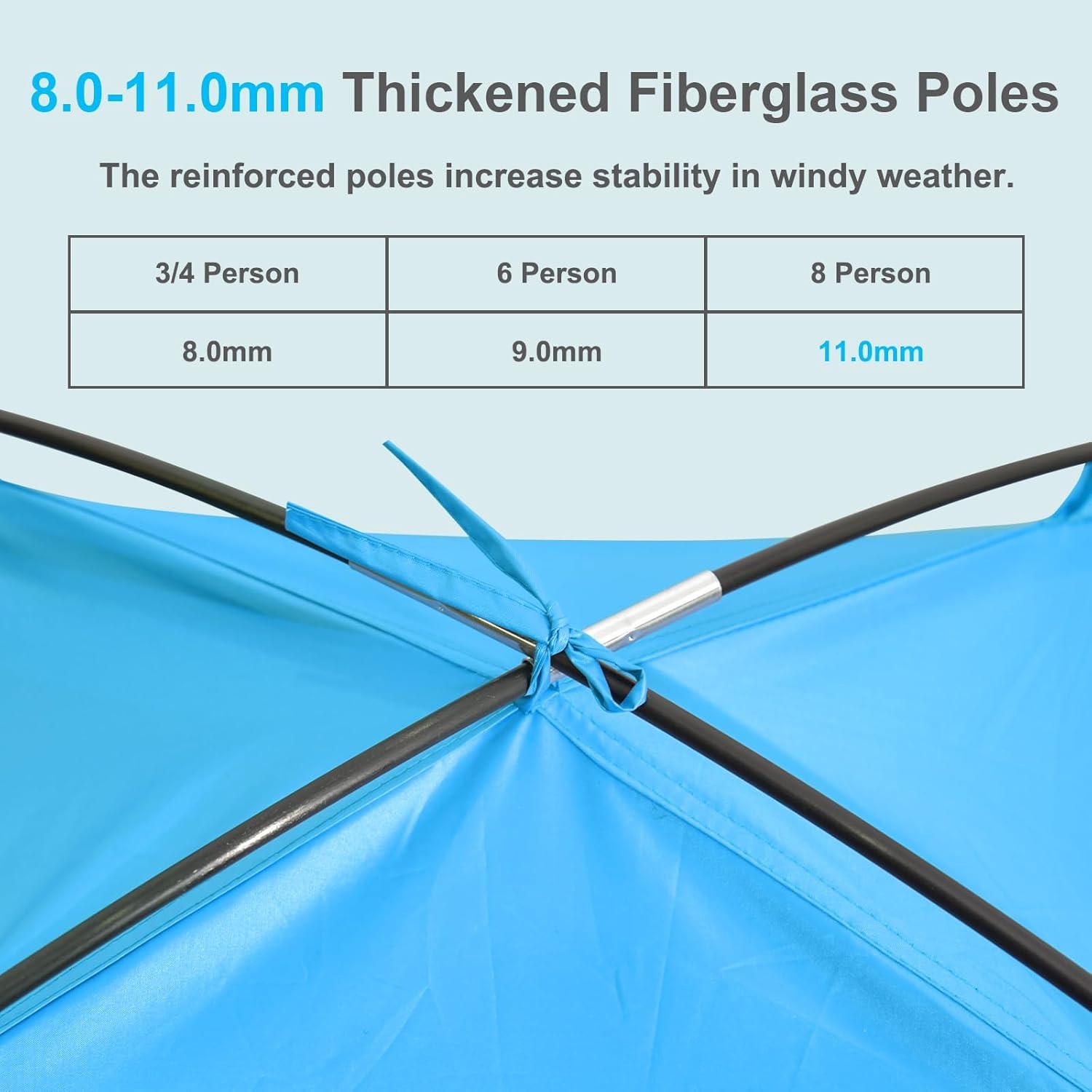 Carpa de Playa Gorich Refugio Oscuro para 3 Personas UV 99+