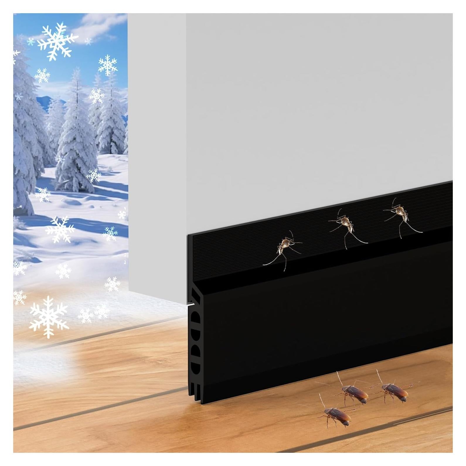 Tapón para Corrientes de Aire de Puerta Cyzarize 99 cm Negro