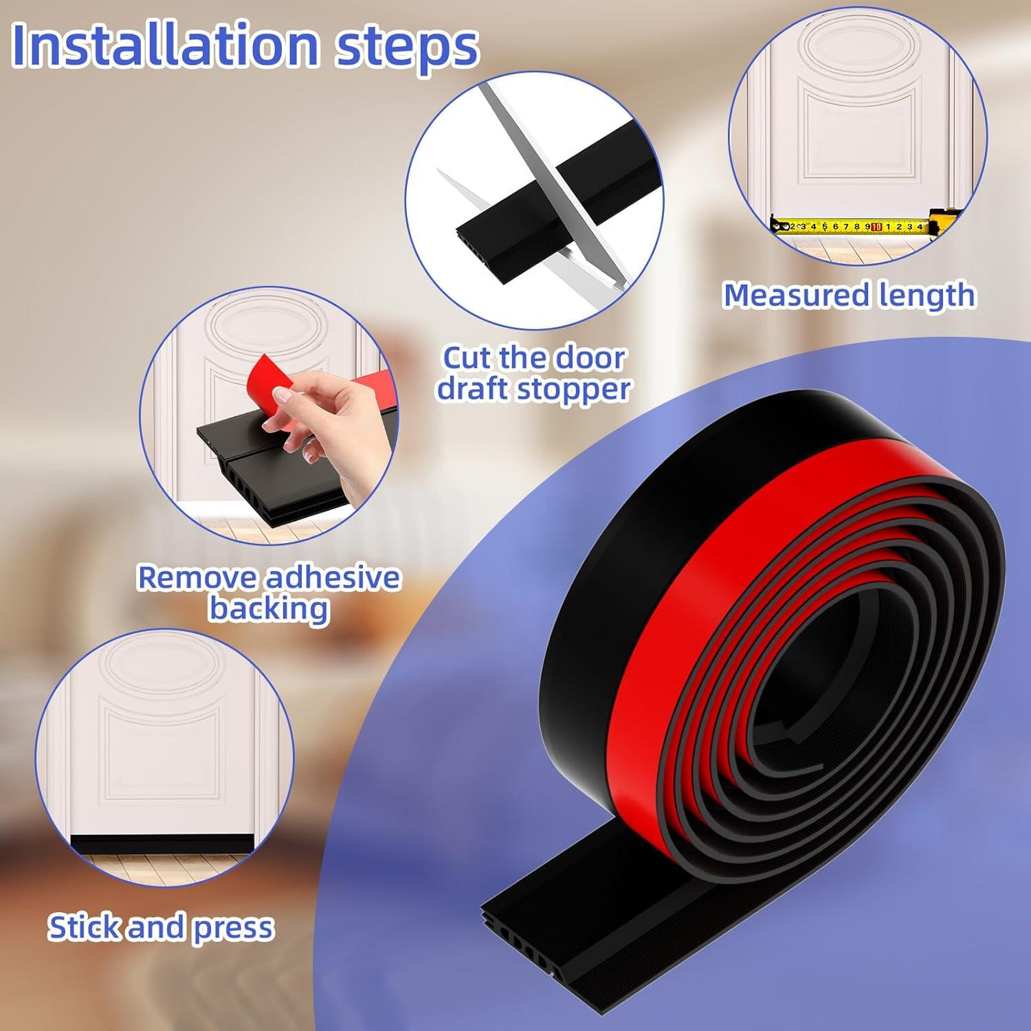 Tapón para Corrientes de Aire de Puerta Cyzarize 99 cm Negro