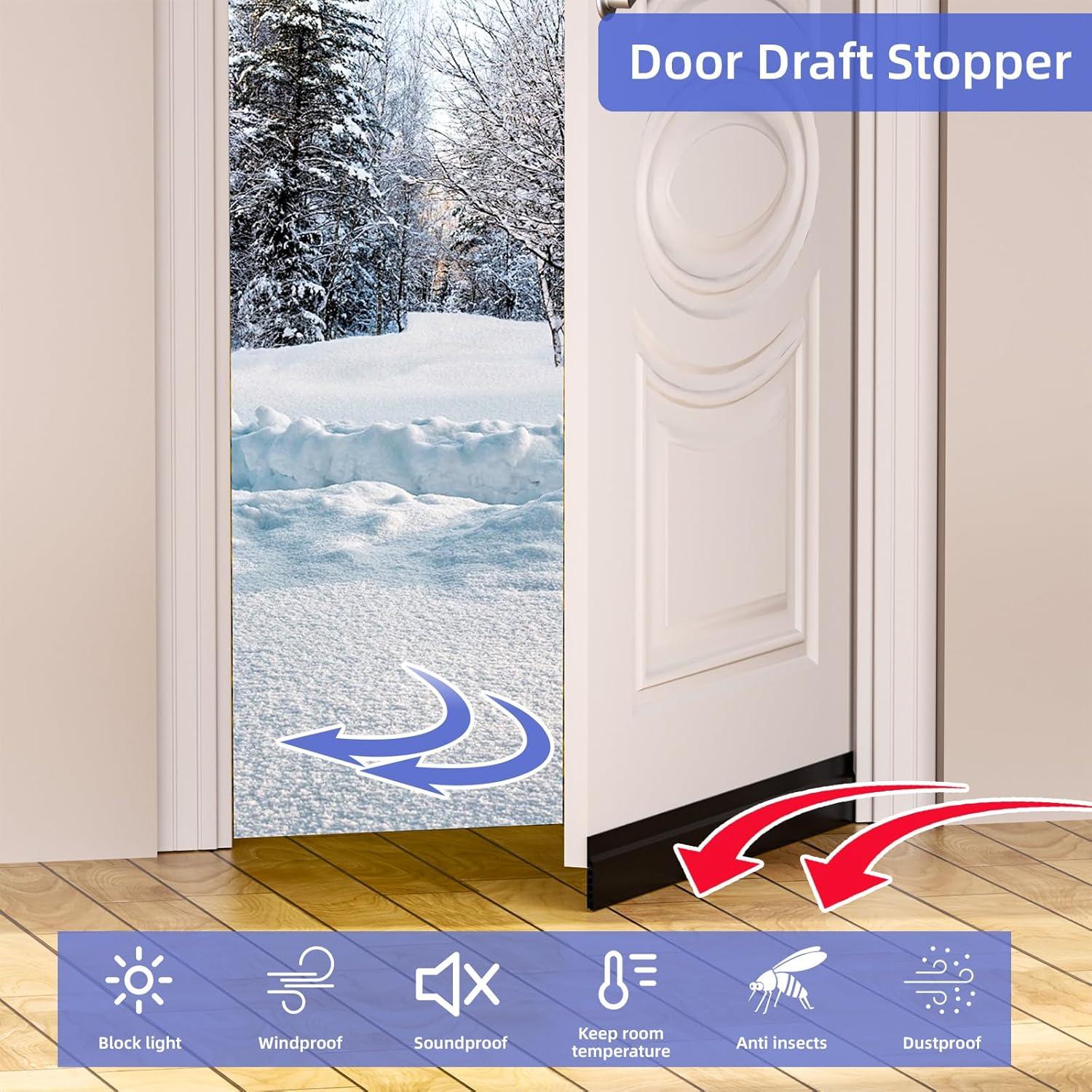 Tapón para Corrientes de Aire de Puerta Cyzarize 99 cm Negro