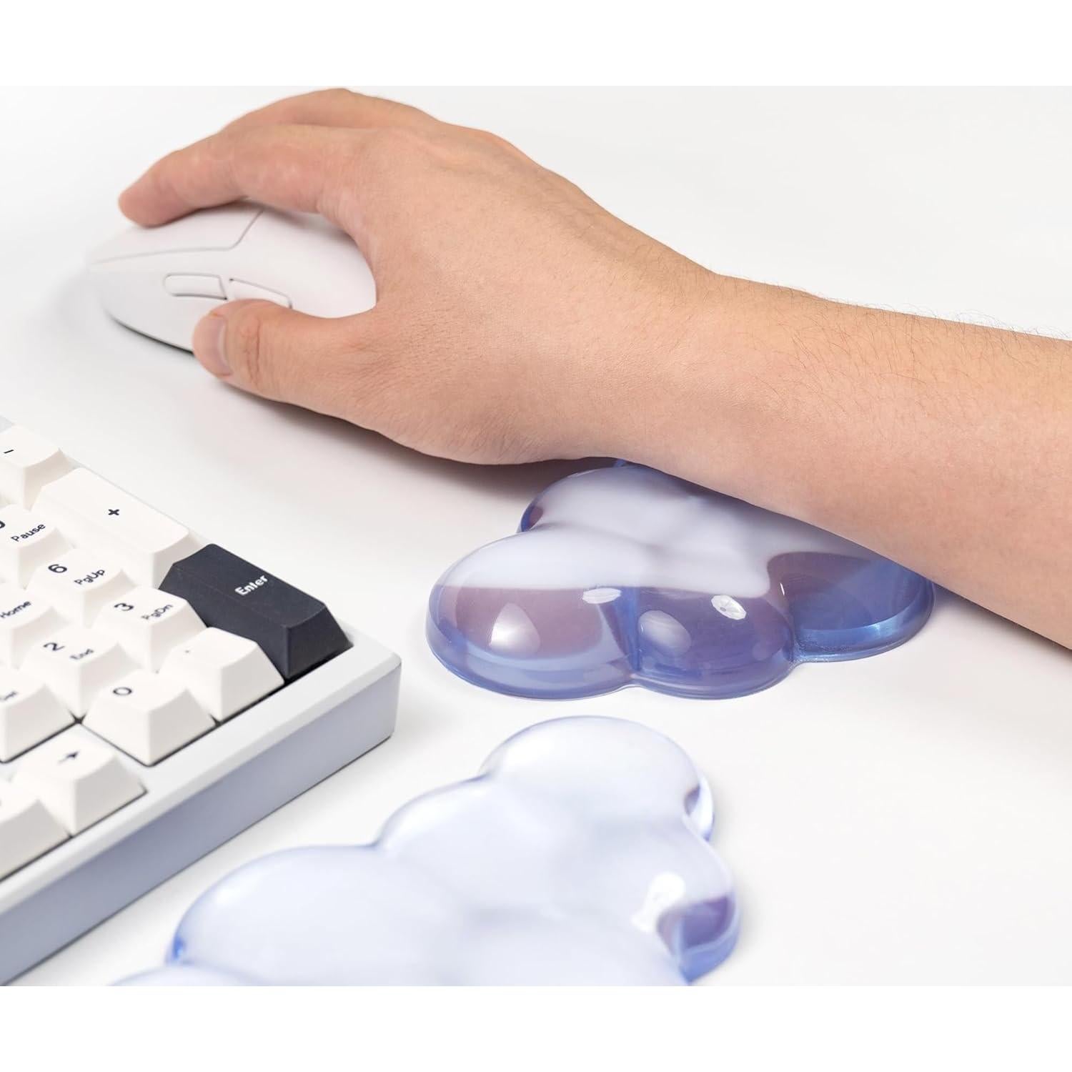 Conjunto Reposamuñecas Gel Ergonómico Sumgsn Azul Claro