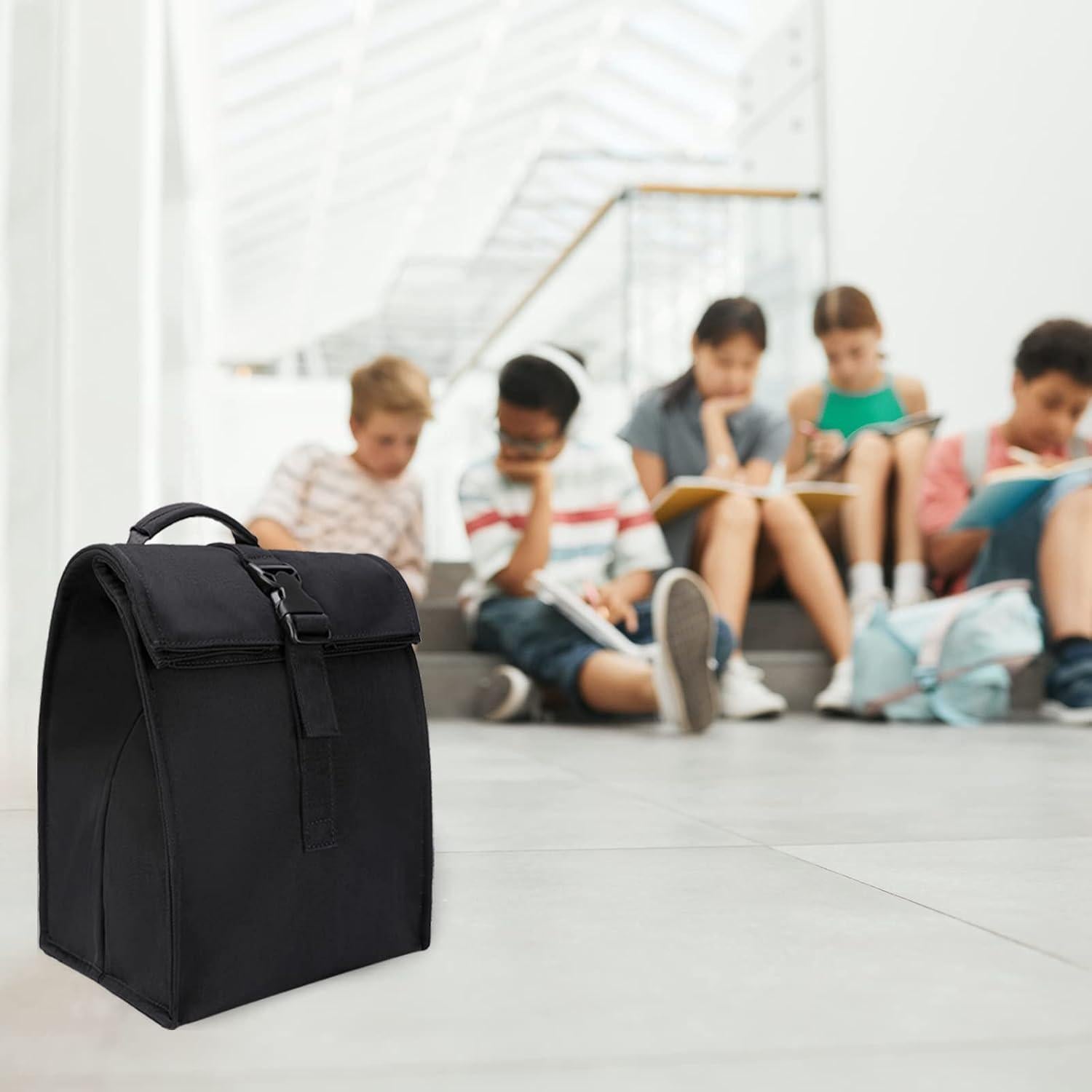 Bolsa de Almuerzo Aislada SUNNY BIRD Negra 8L Plegable