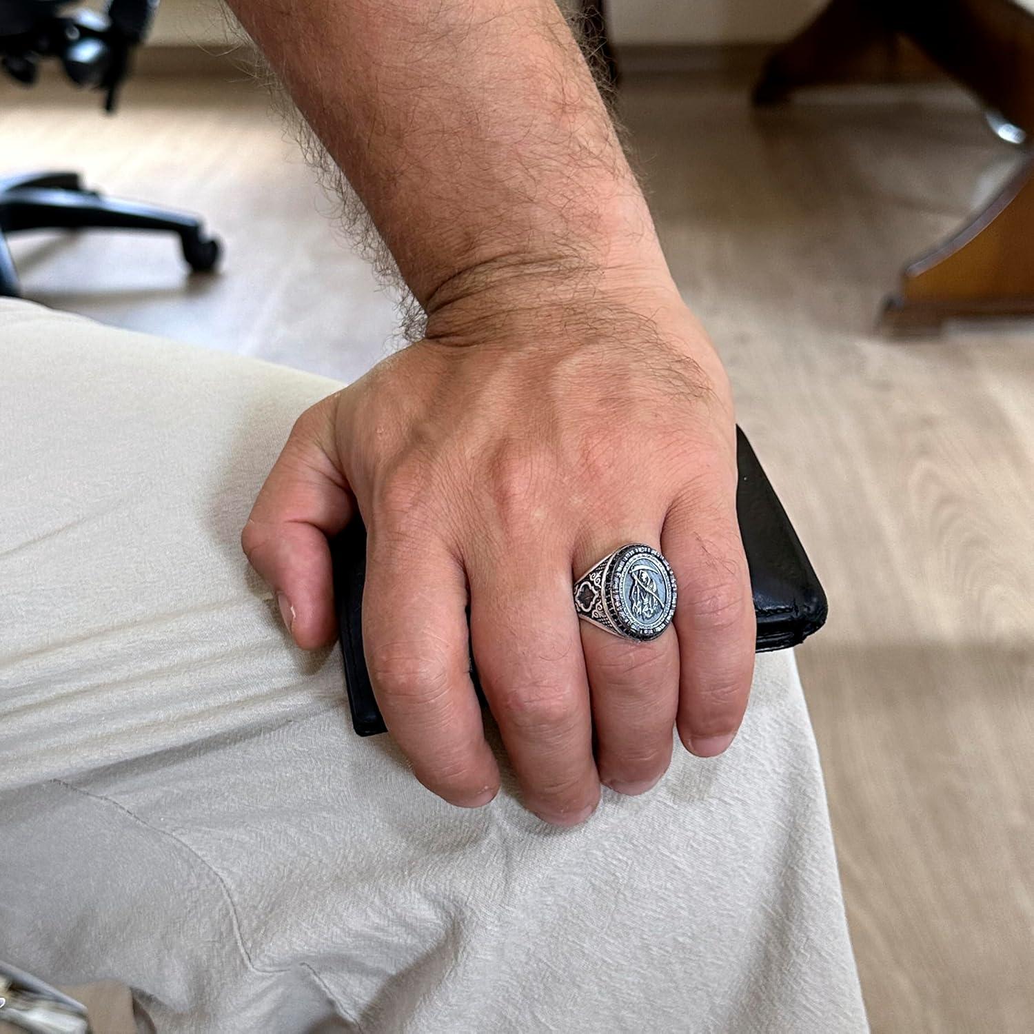 Anillo KAMBO Calavera Grim Reaper Plata 925 Joyería Gótica