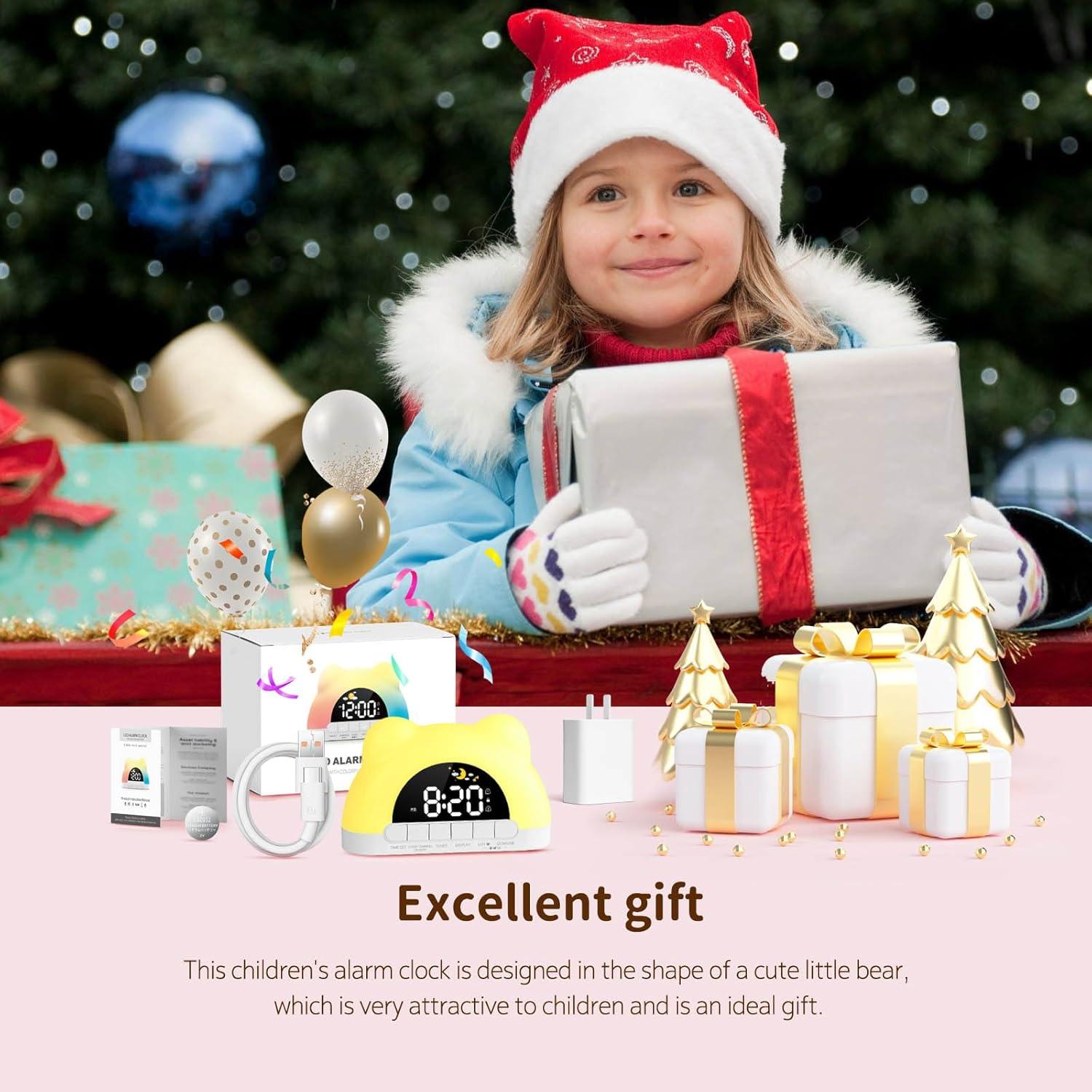 Reloj Despertador Digital Hournor para Niños con Luz Nocturna