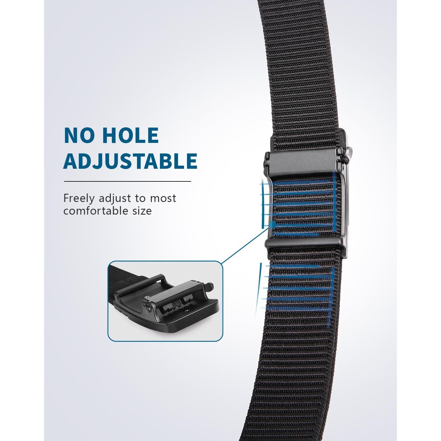 Cinturón FAIRWIN de Nylon Ajustable para Hombres 3.81 cm