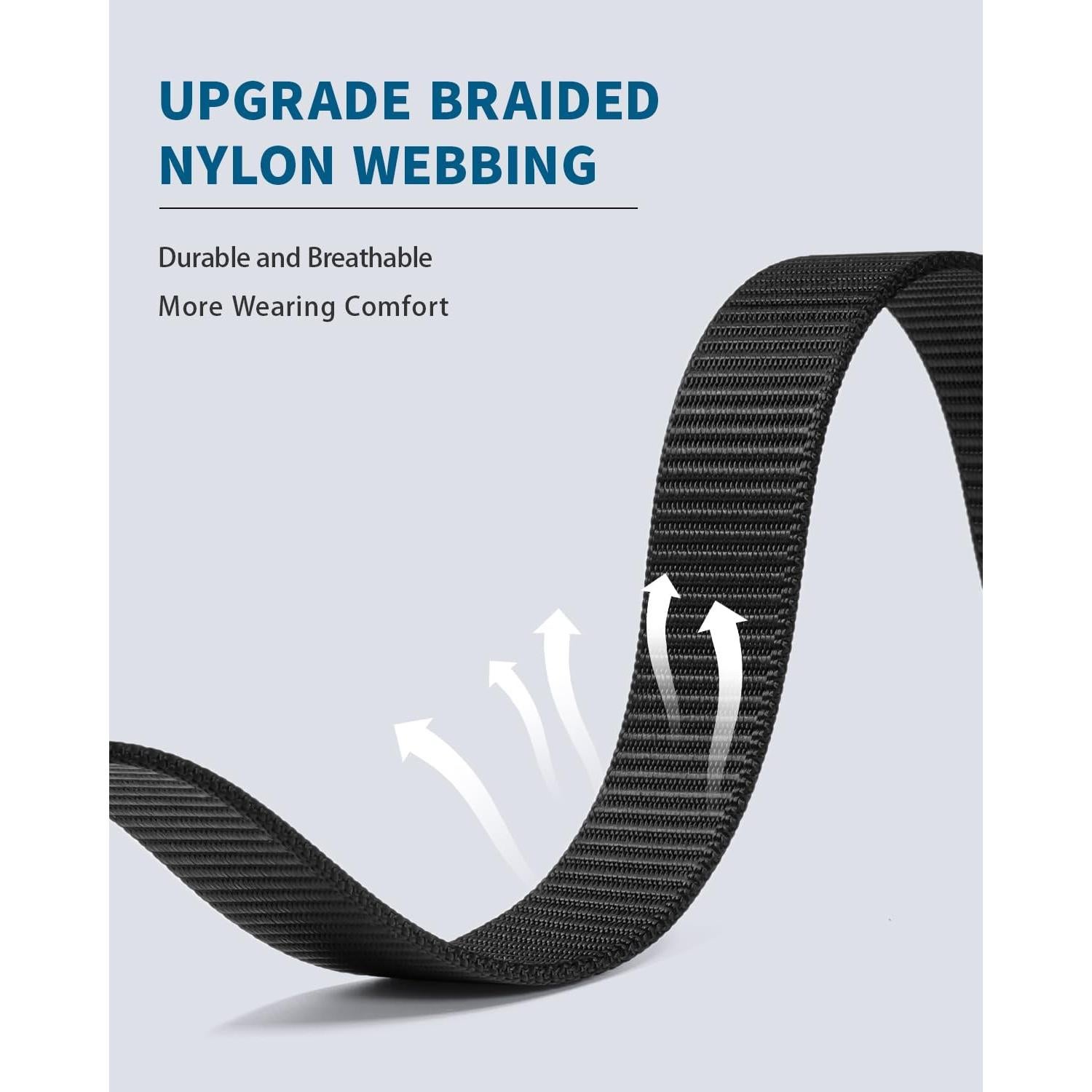Cinturón FAIRWIN de Nylon Ajustable para Hombres 3.81 cm