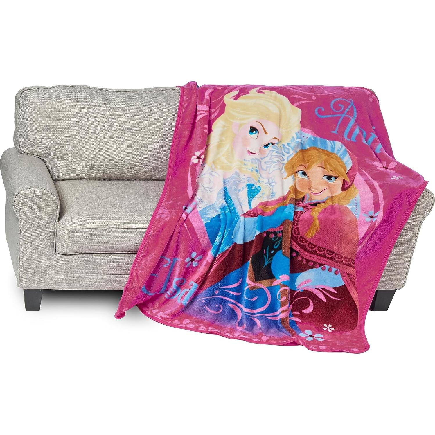 Manta de Micro Raschel Congelada Disney Hermanas Queridas 116.8x152.4cm