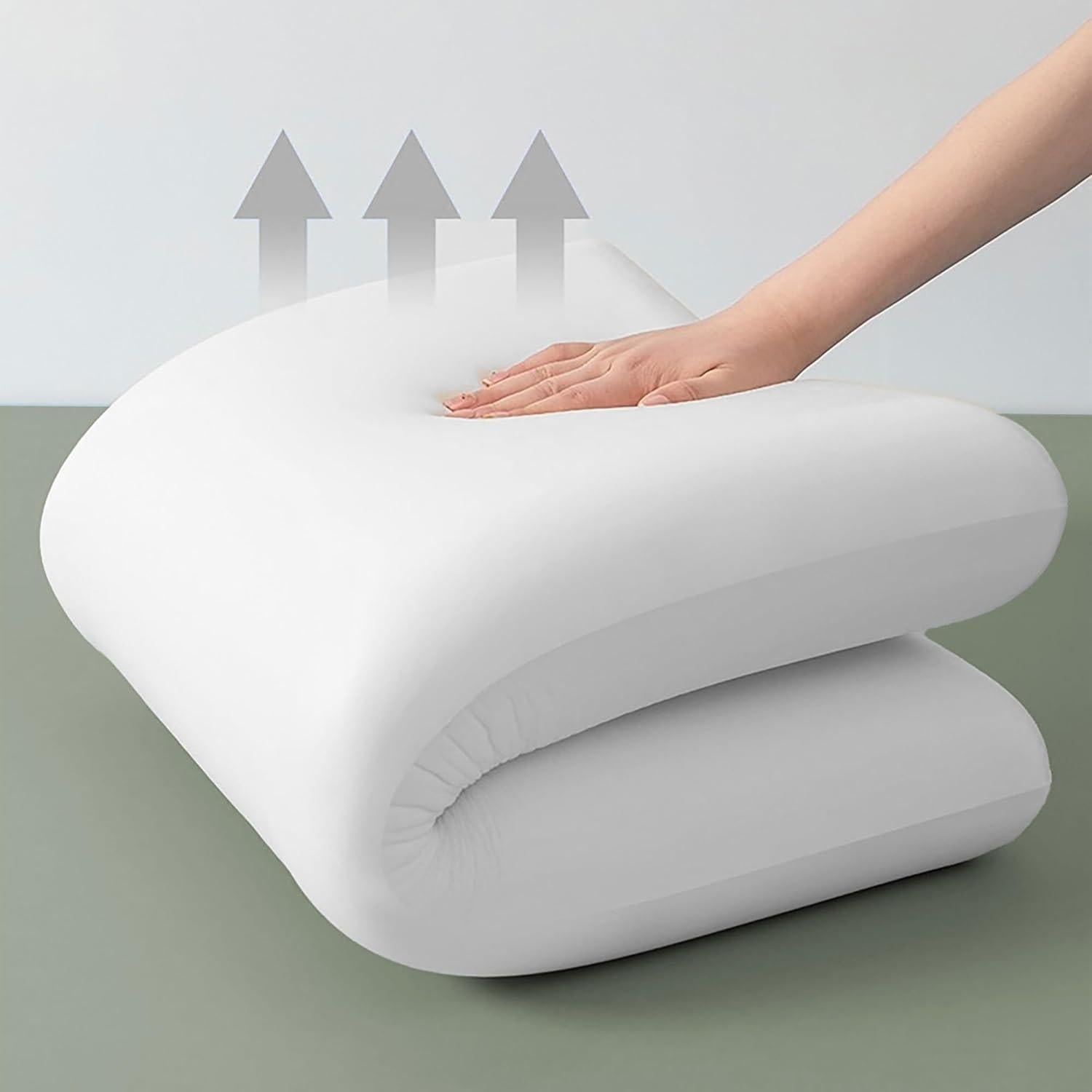 Almohada Viscoelástica Moccabebe Queen 70x40x10cm Blanca