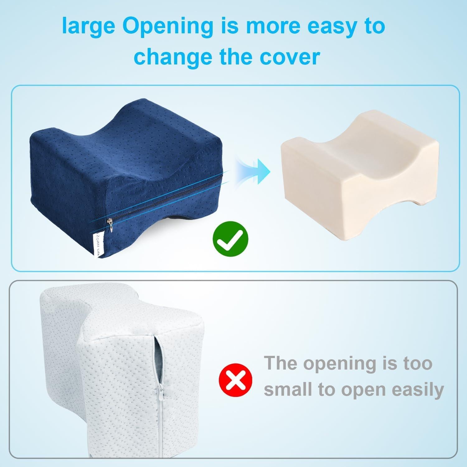 Almohada para Rodillas ZOAN Life Espuma con Memoria Azul