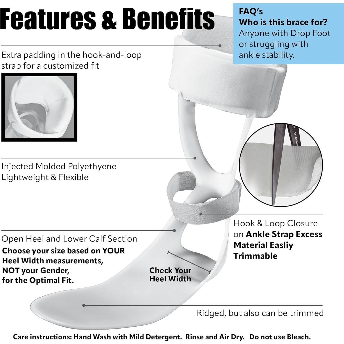 Férula Estabilizadora de Pie Caído Brace On Deluxe AFO