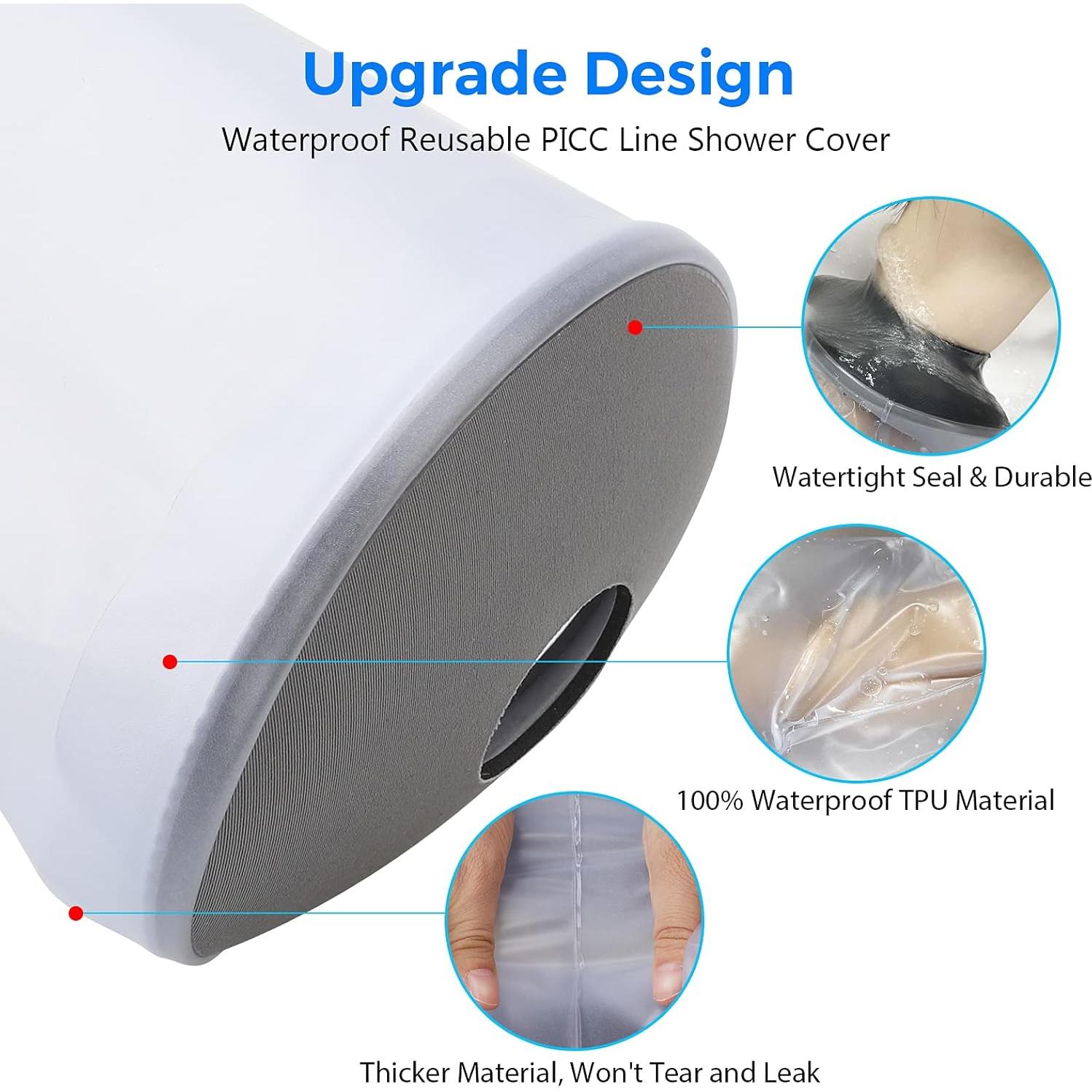 Cubierta de Ducha Impermeable Zoyehoo para Línea PICC - Tamaño S