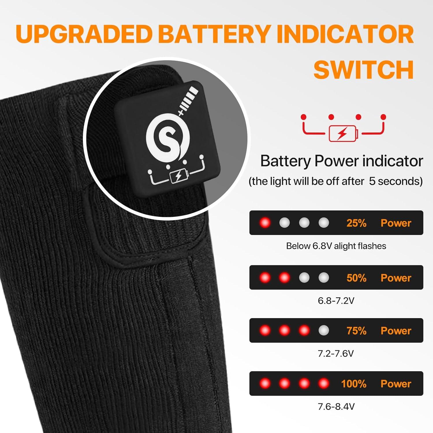 Calcetines Calentados SNOW DEER Unisex Eléctricos 7.4V