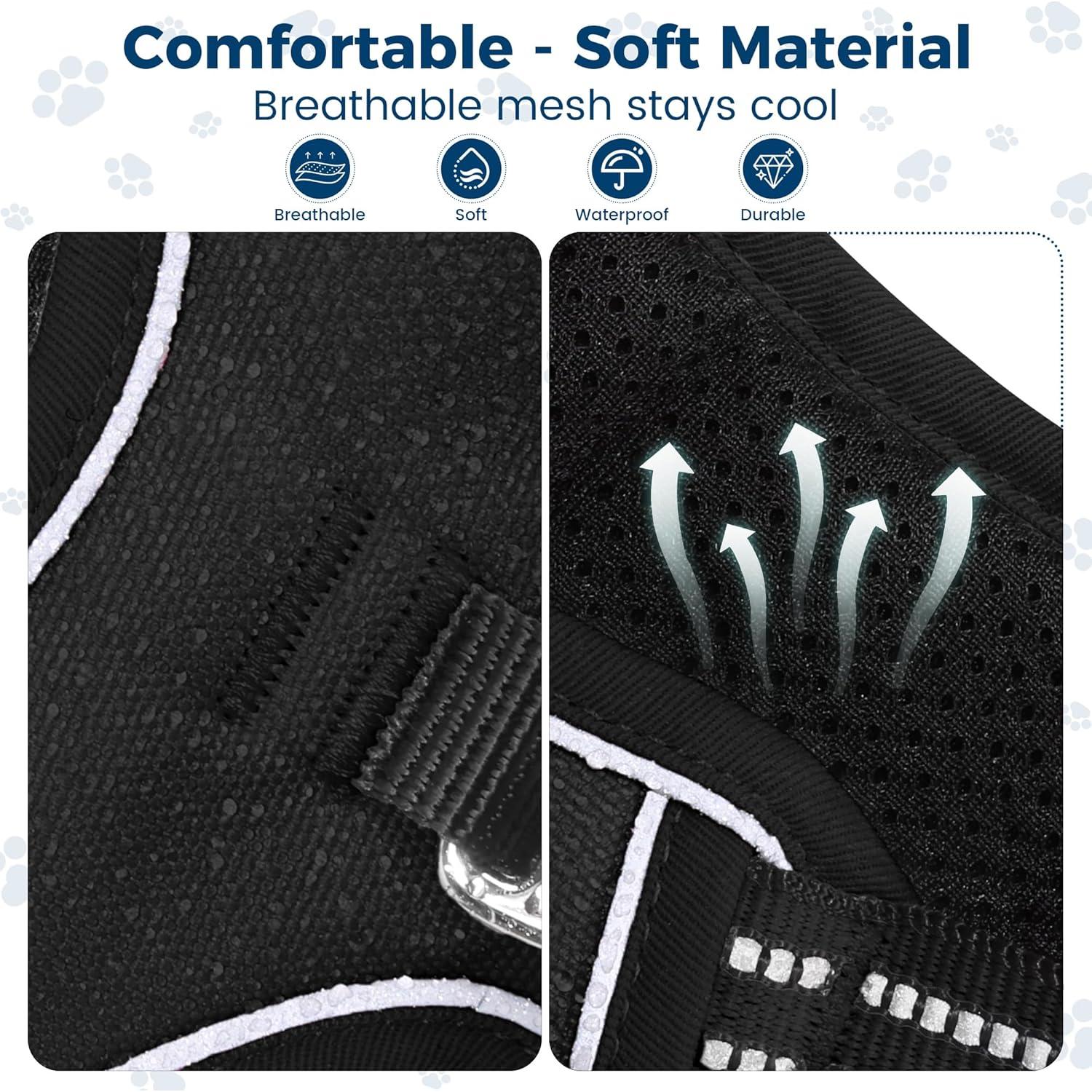 Arnés para Perros Funfox Ajustable Sin Tirones Negro S