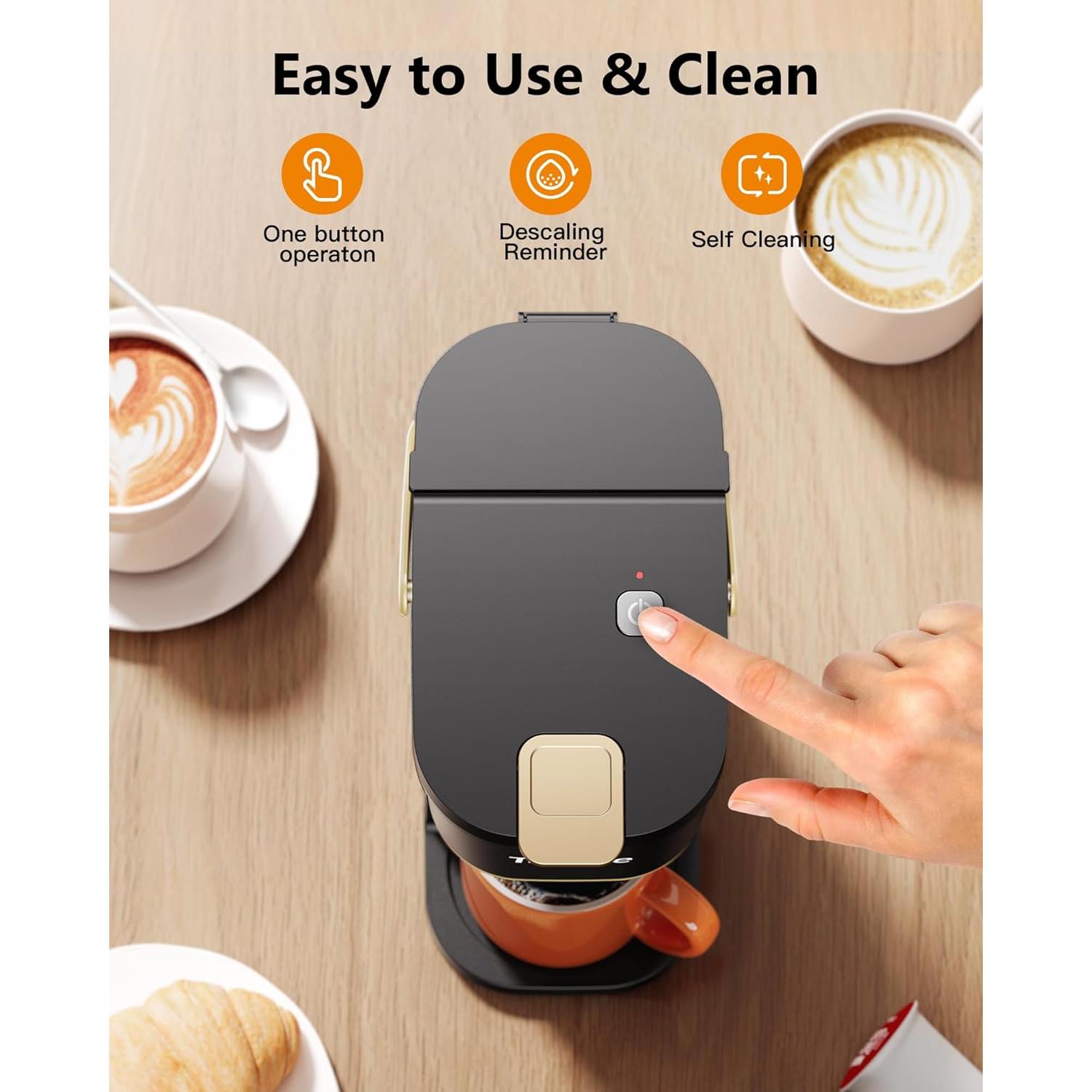 Cafetera portátil Tastyle K302 para K Cups y molidos 355 ml