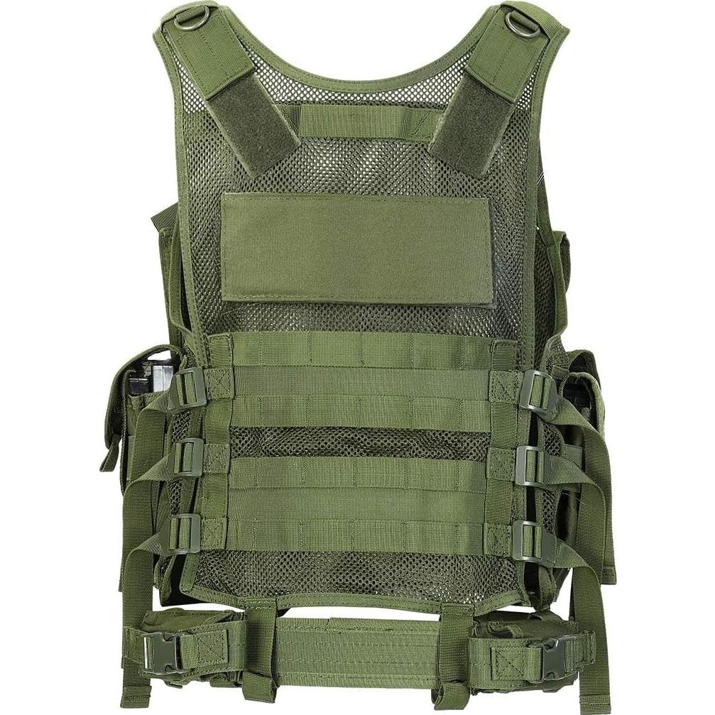 Chaleco Táctico BOMTURN Ultra-Ligero Malla Ajustable 52-57 cm