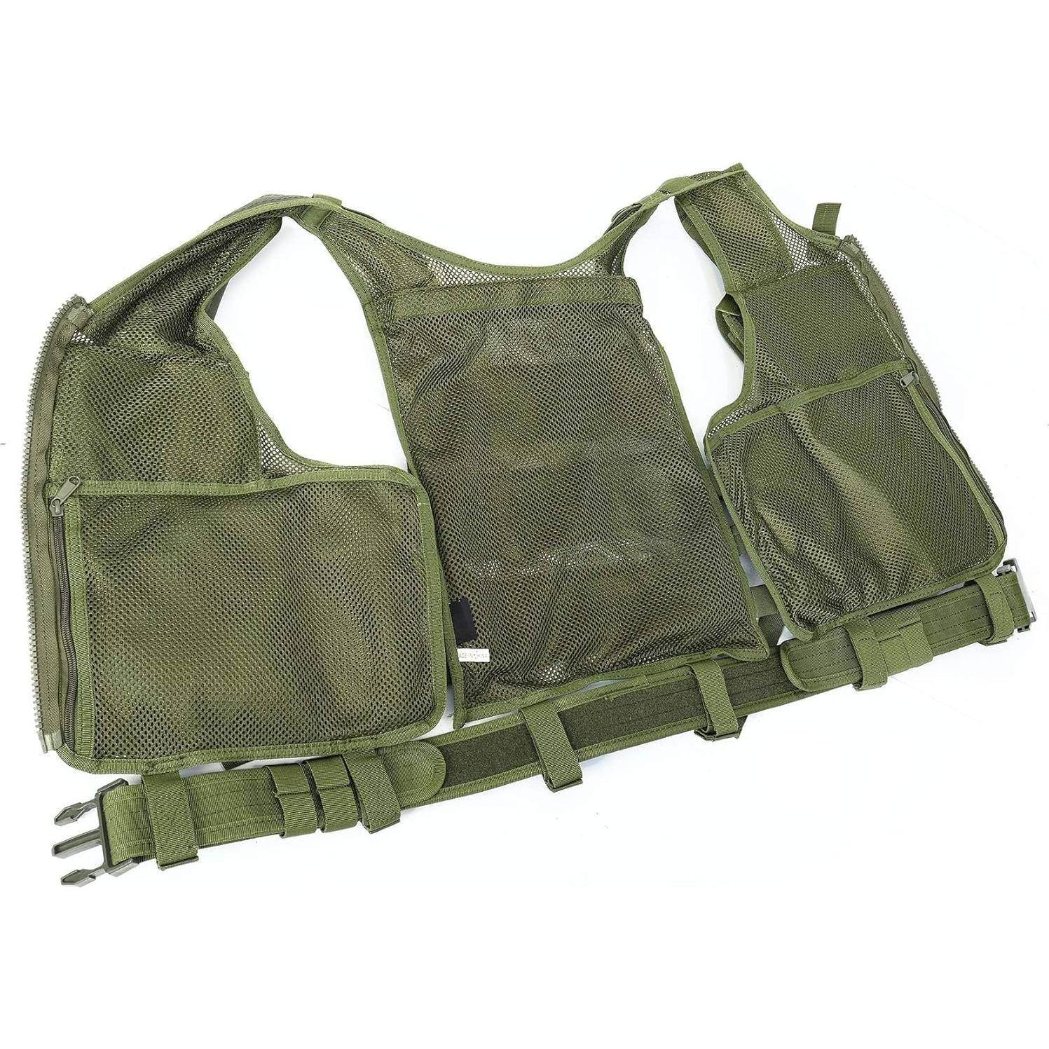 Chaleco Táctico BOMTURN Ultra-Ligero Malla Ajustable 52-57 cm