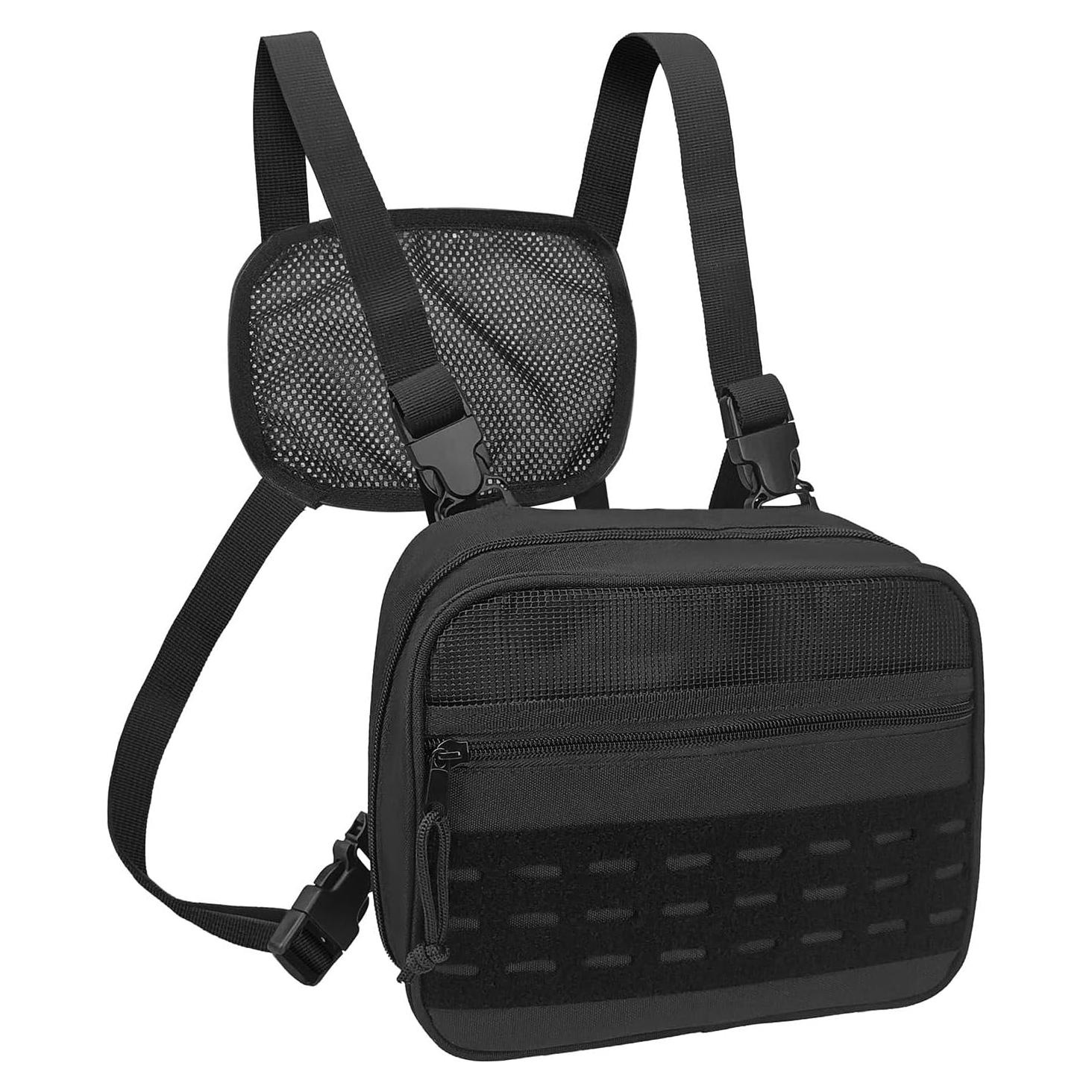 Bolsa de Pecho Táctica SUNRISING Modular 24x19 cm Negro