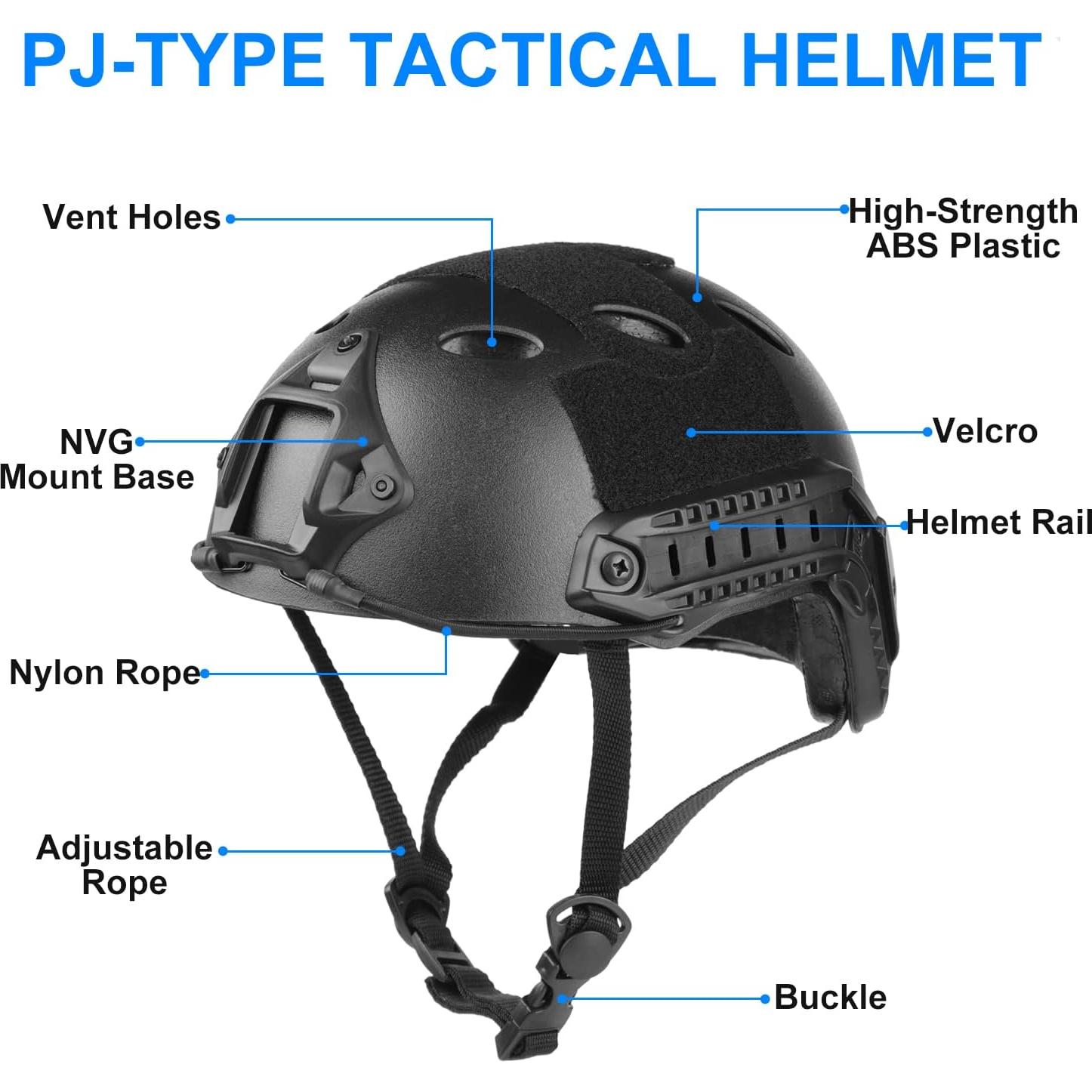 Casco y Máscara Airsoft VPZenar con Gafas Desmontables
