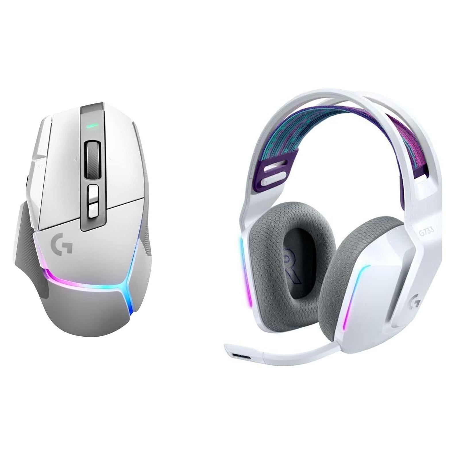 Kit Gaming Inalámbrico Logitech G502 X Plus y G733 - Blanco